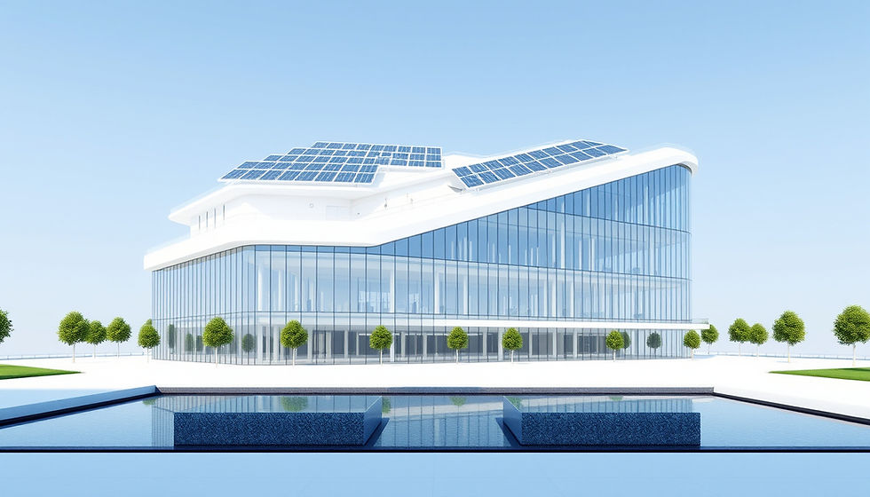 image of solar panel integration into building roof