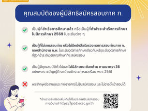 คุณสมบัติผู้ที่สามารถสมัครสอบภาค ก. 
