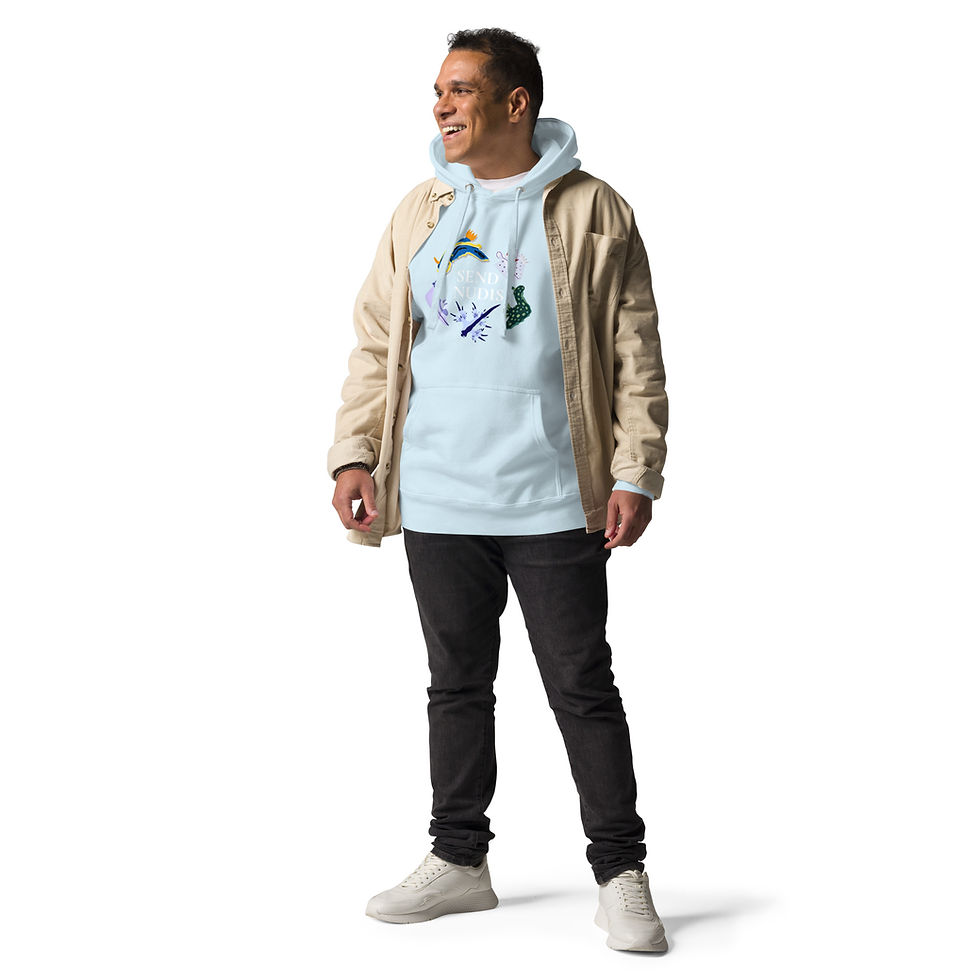 Thumbnail: Send Nudis (White Font) Hoodie