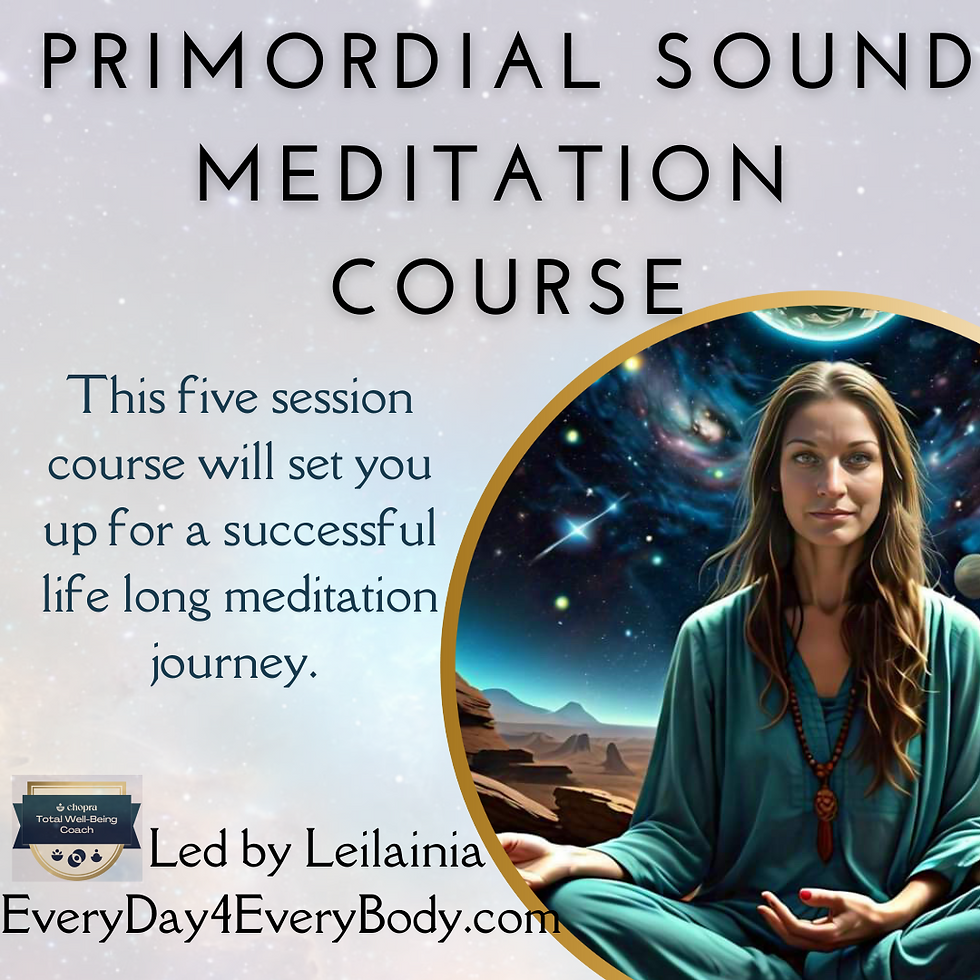 Primordial Sound Meditation: Online or In Person