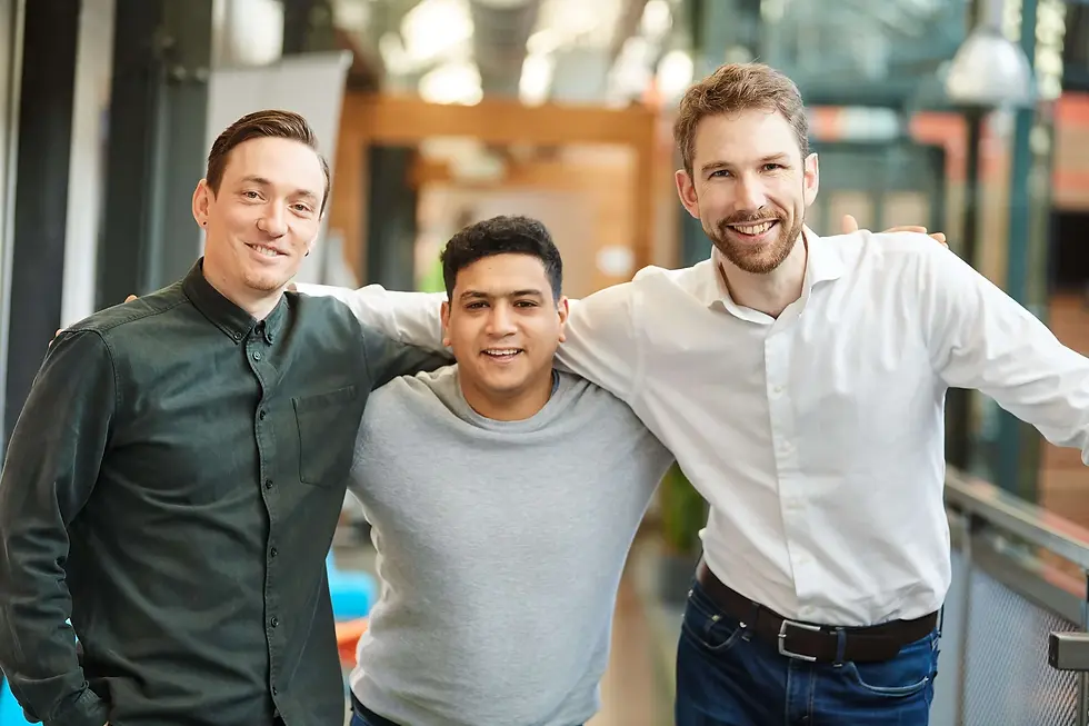 Shayp's co-founders: Alexandre, Zineddine and Grégoire.