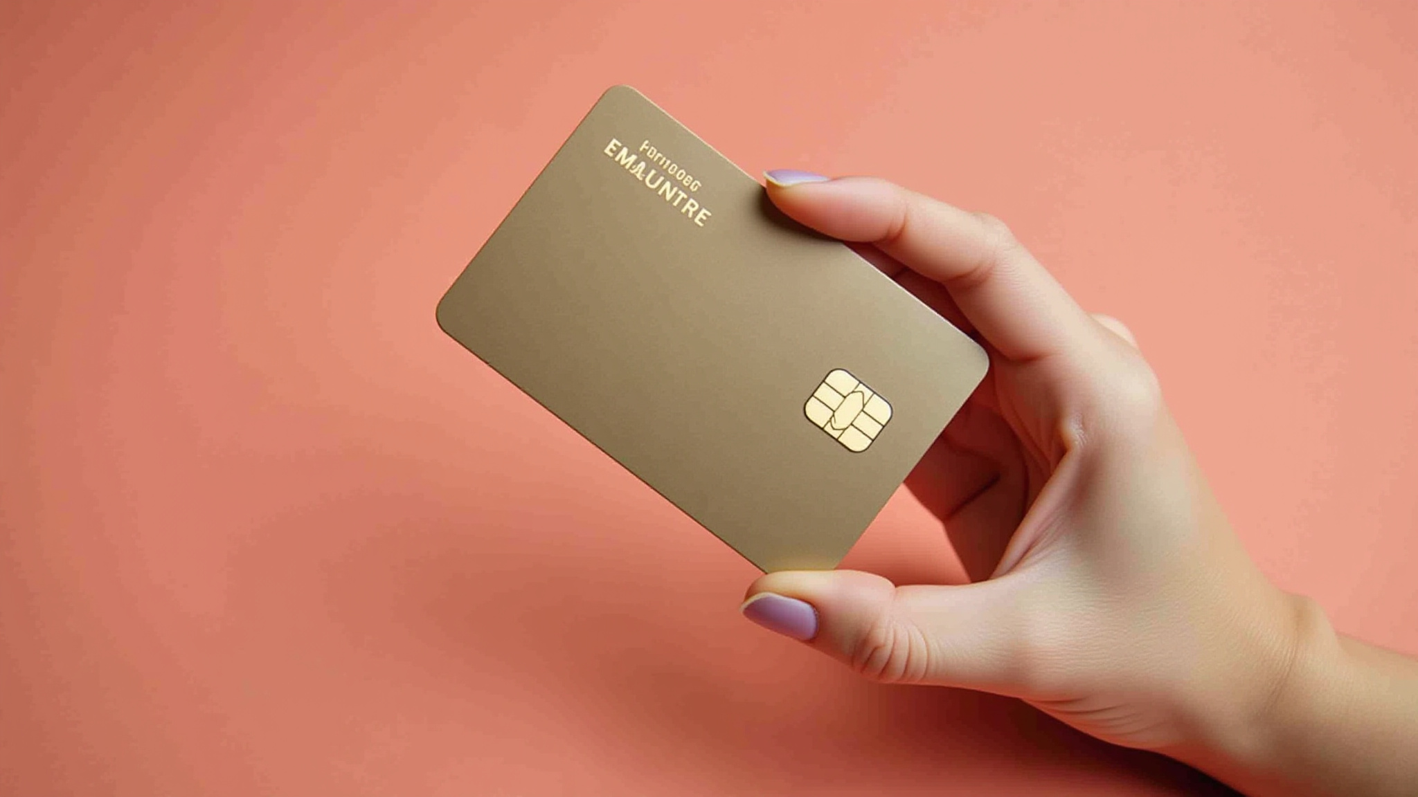 Hand holding gold Infinite Mastercard