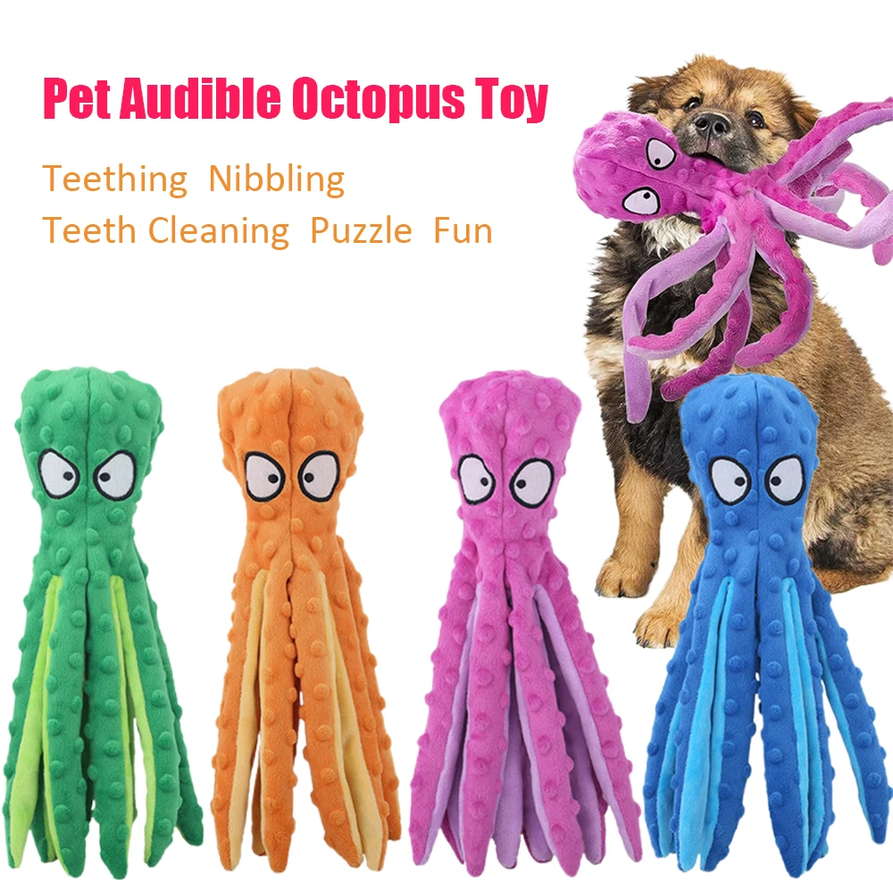 Dog Vocal Toys Octopus Non-Stuffed Soft Plush Toy