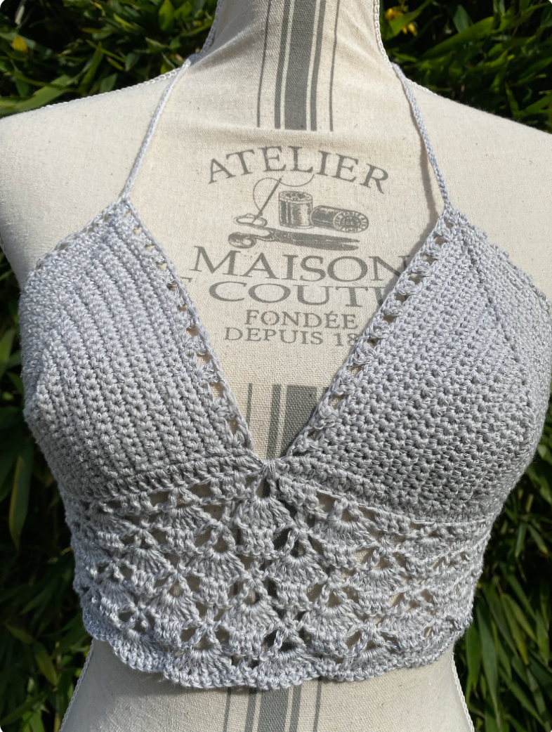 Thumbnail: Oeko-Tex cotton crochet crop top