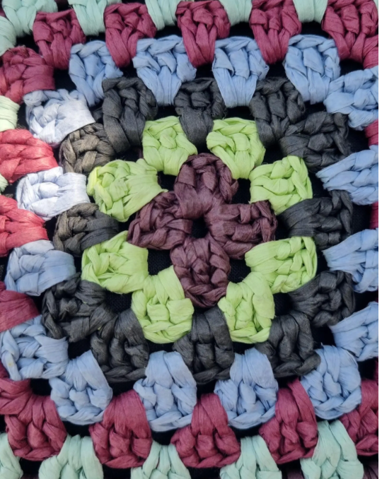 Thumbnail: Raffia/crochet tote bag
