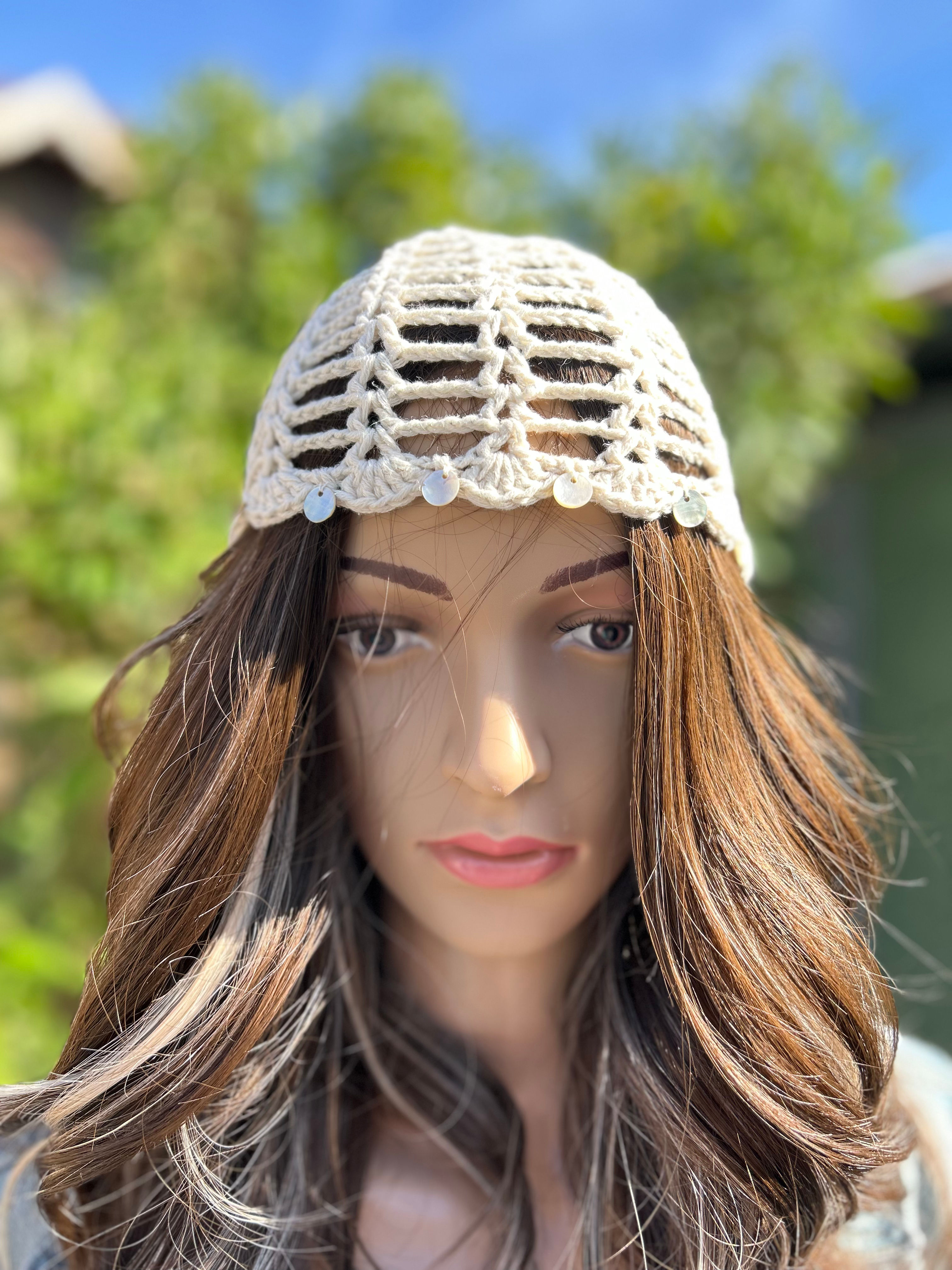 Bonnet d’été en crochet - fait mais - 3 coloris