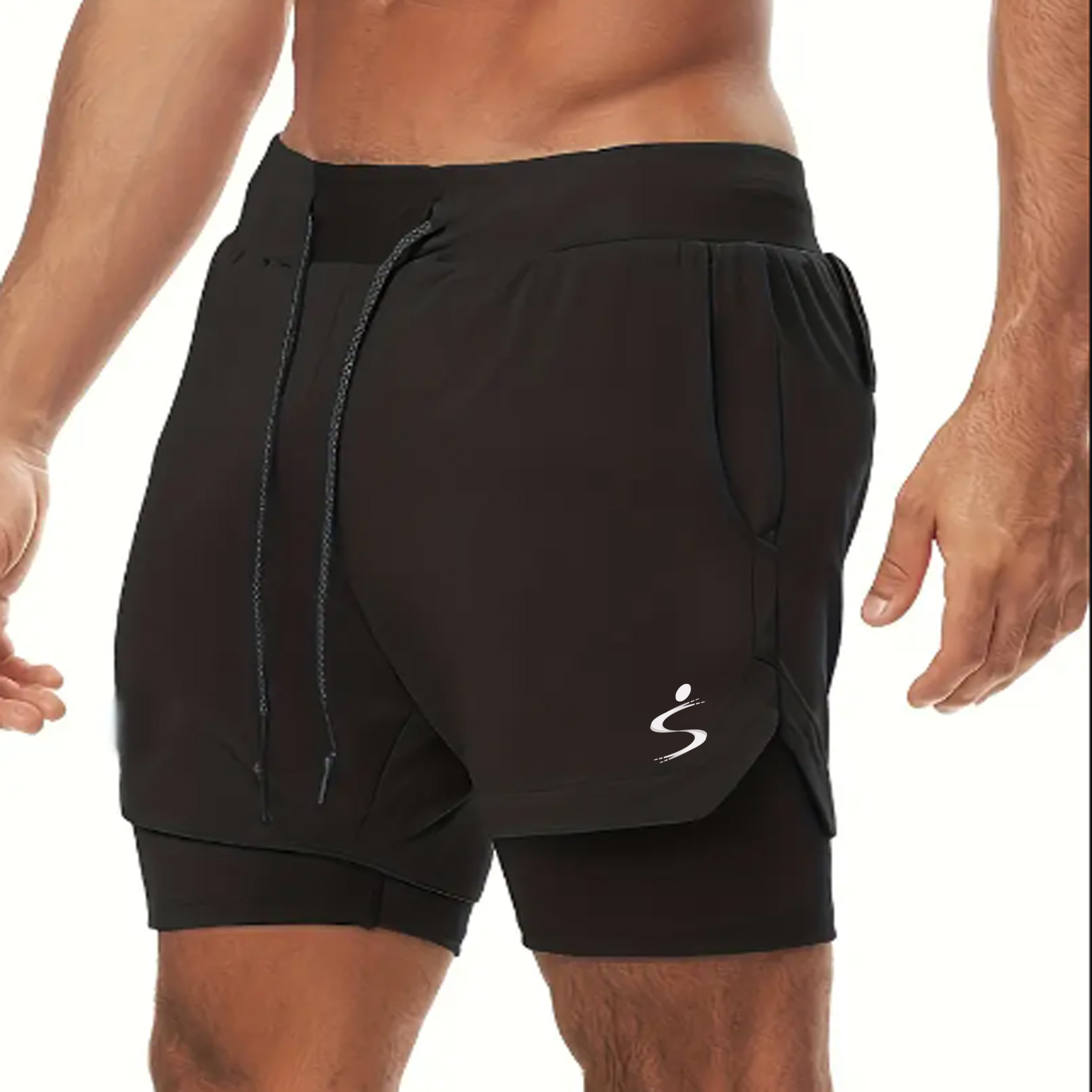 SLF Men 2 in 1 Shorts (would order a size up)