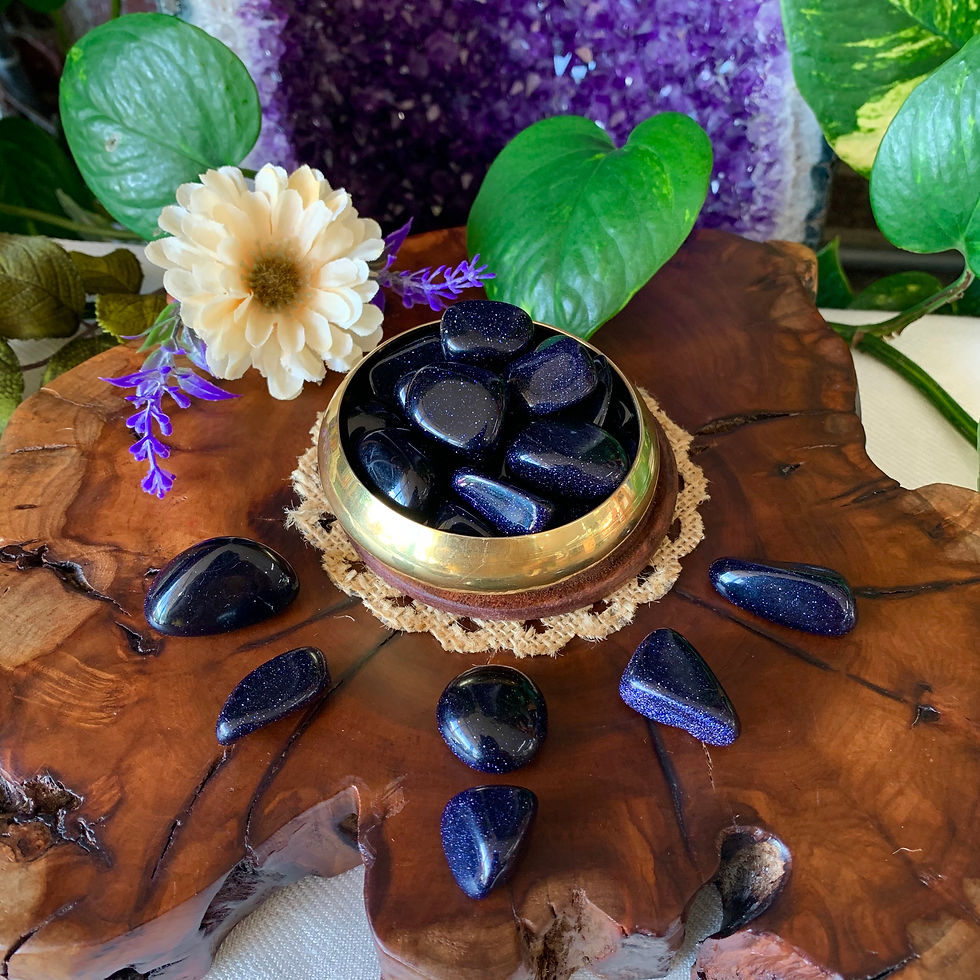 Purple Goldstone Tumbled Stones
