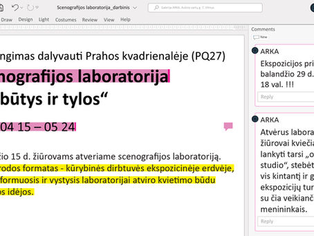 Scenografijos laboratorija | „NEBŪTYS IR TYLOS“
