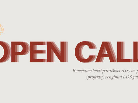 Kviečiame teikti paraiškas 2027 m. parodų (projektų) rengimui LDS galerijose