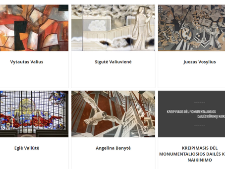 Lietuvos dailininkų sąjungos interneto svetainėje – Monumentaliosios dailės projekto skiltis