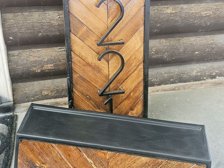 Quick DIY mailbox with chevron design