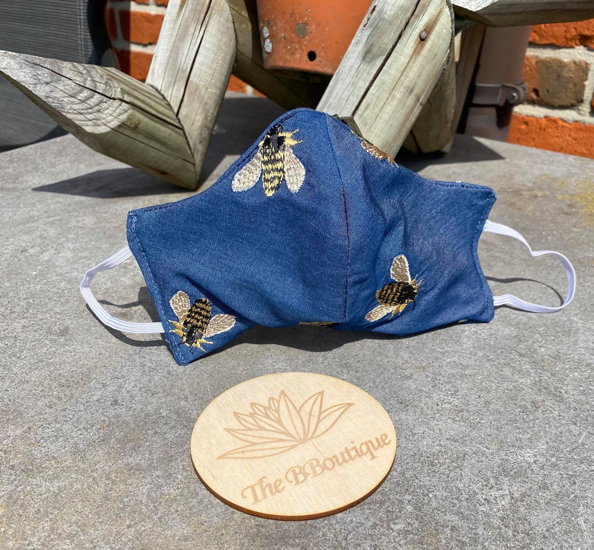 Mondmasker Vrouwen jeans met bijen print