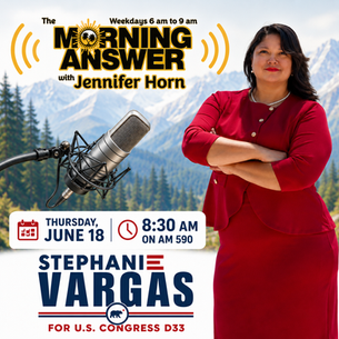 Listen to Stephanie Vargas on AM 590 The Morning Answer