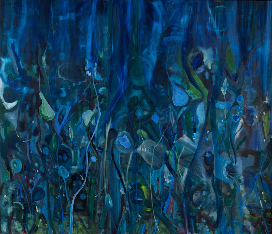 32) Lizzie de noche, EL VIENTO SOPLA DONDE QUIERE, óleo sobre tela, 120 cm  x 140 cm, 2022