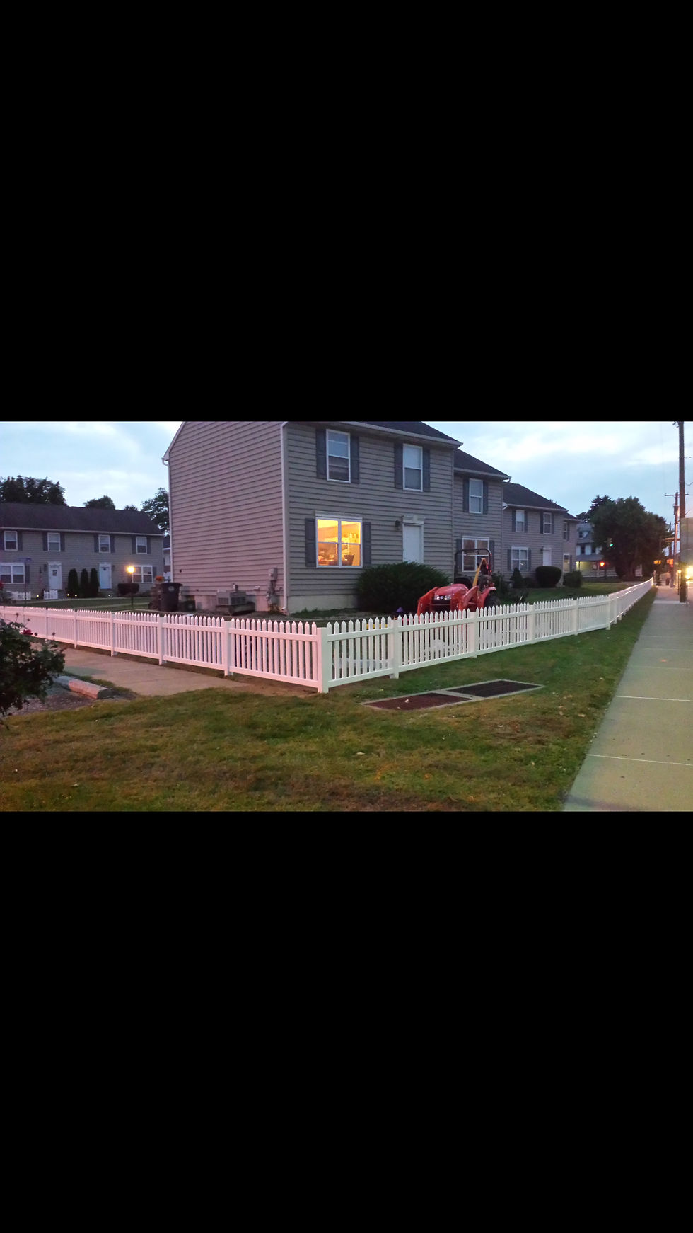 Vinyl fence install