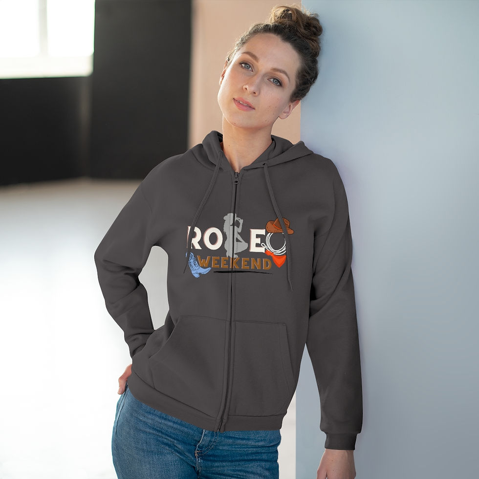 Thumbnail: Rodeo Weekend_ Unisex Hooded Zip Sweatshirt