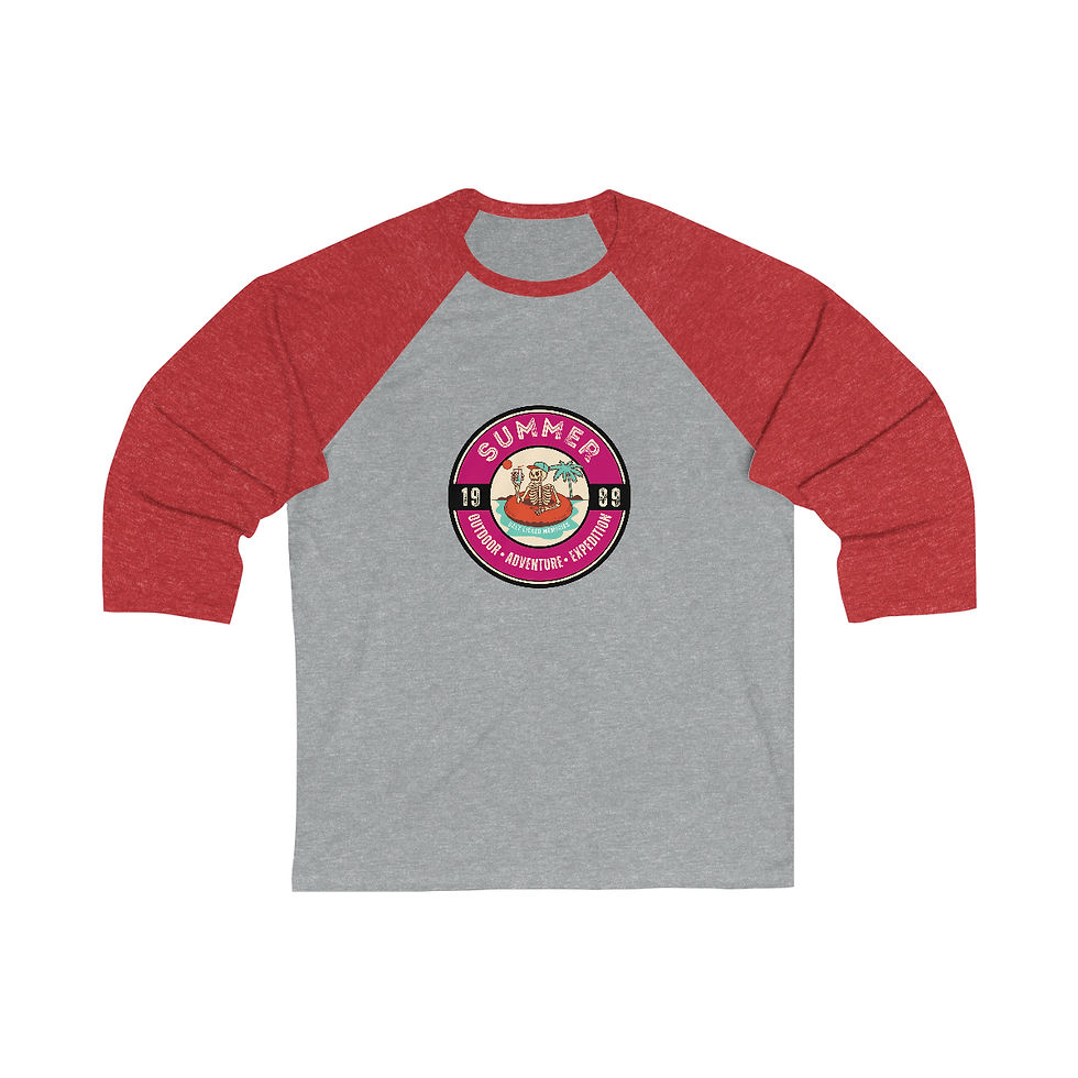 Thumbnail: Summer Salt Licked Memories _ Unisex 3\4 Sleeve Baseball Tee