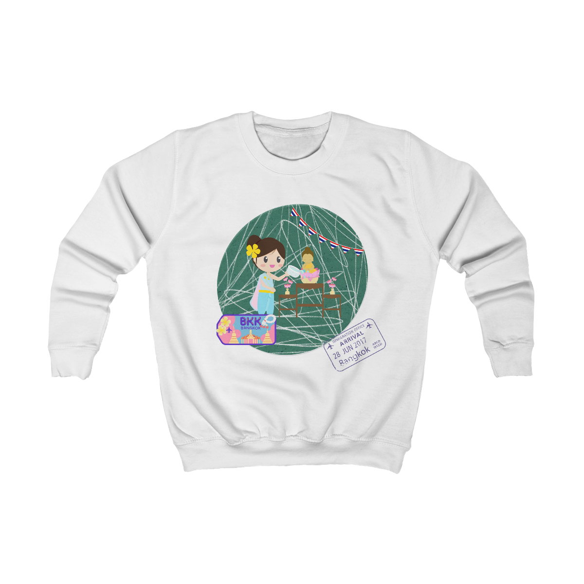 THAI Songkran & Buddhist Girl _ Kids Sweatshirt