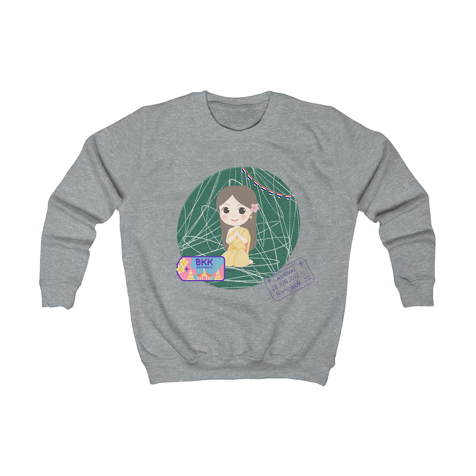 Thumbnail: THAI Sawasdee Girl _ Kids Sweatshirt
