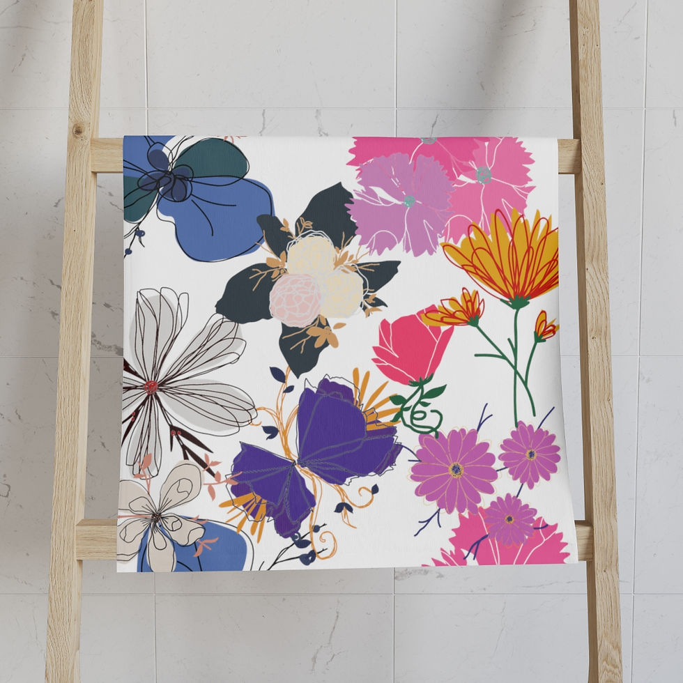 Thumbnail: Colorful Blossom_ Hand Towel