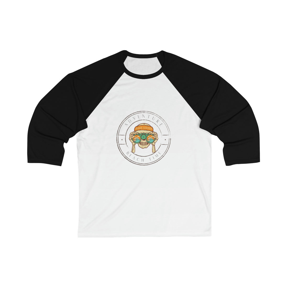 Binocular Skull _ Unisex 3\4 Sleeve Baseball Tee