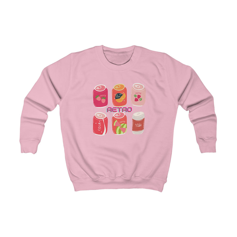 Thumbnail: Retro Can Drink _ Kids Sweatshirt