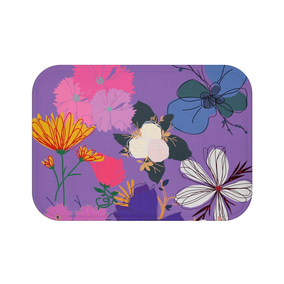 Thumbnail: Colorful Blossom_ Bath Mat