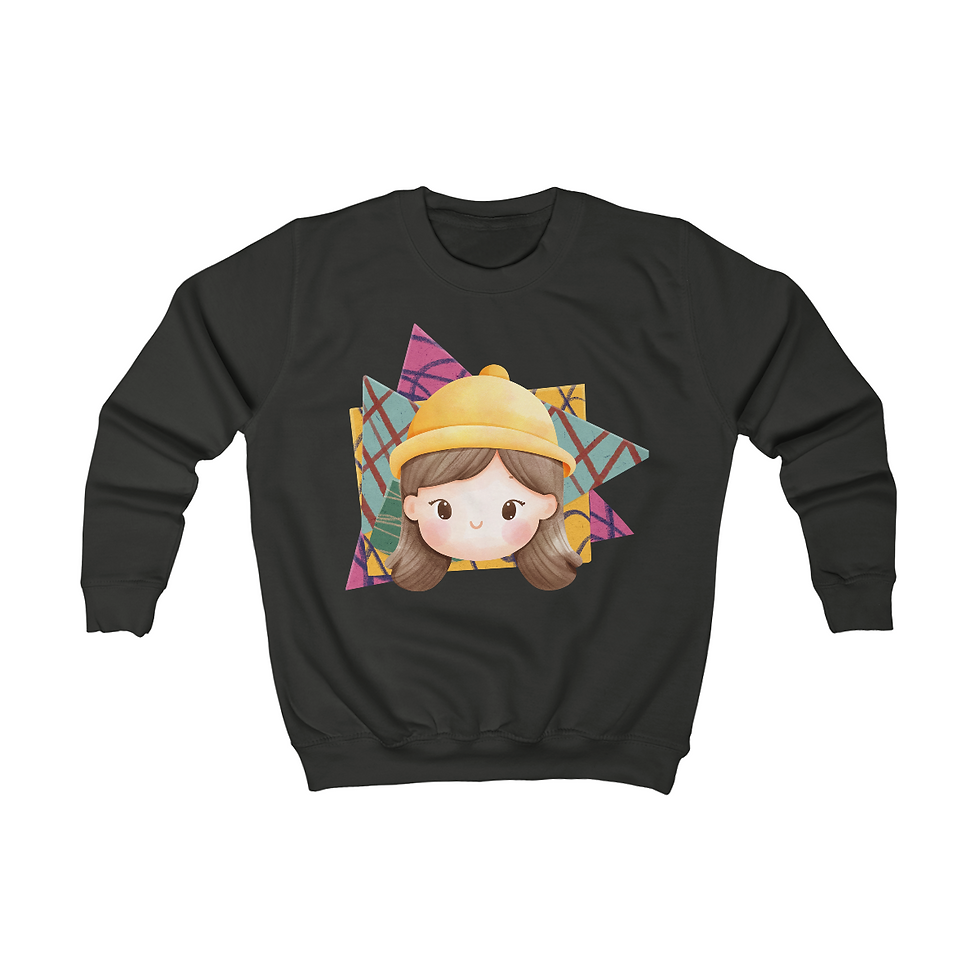 Thumbnail: Straight Brown Hair Girl _ Kids Sweatshirt
