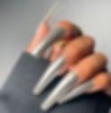 ongles long chromés