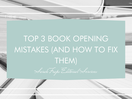 Top 3 book opening mistakes (and how to fix them)