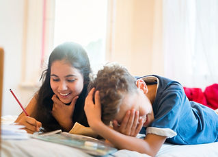 Kids Doing Homework - LSR Family Law Group practice areas: Post-Decree Modifications - Northbrook, Chicago Suburbs