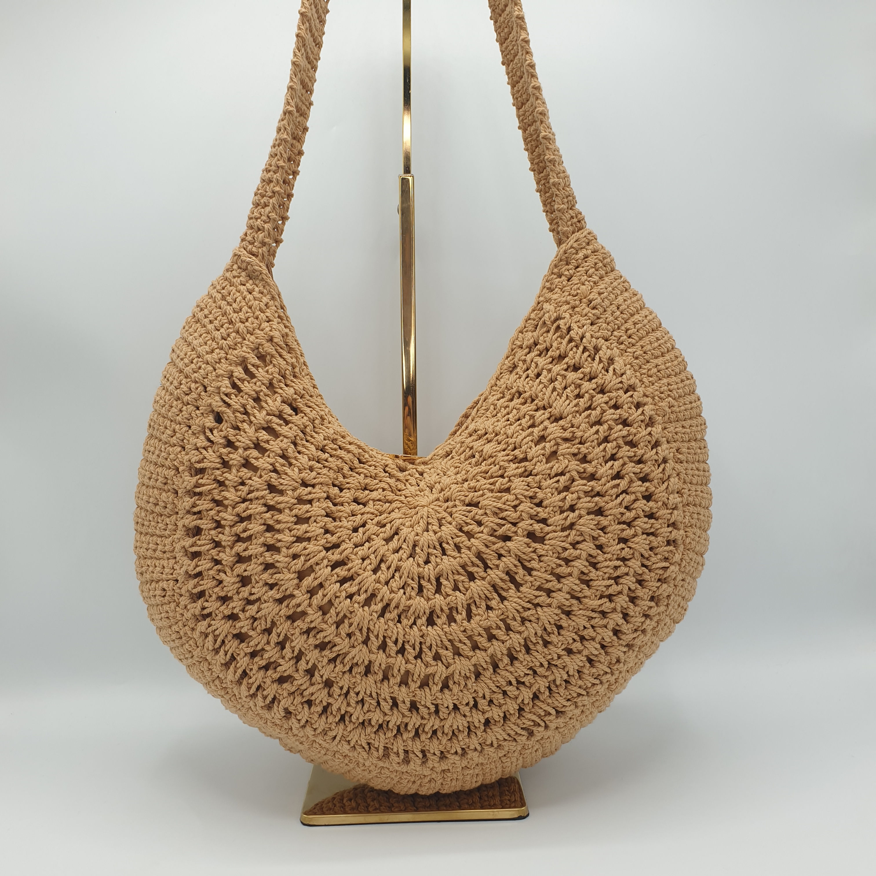 The Helen caramel beige over the shoulder bag