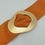 Thumbnail: Suede burnt orange soft leather wide cinch belt