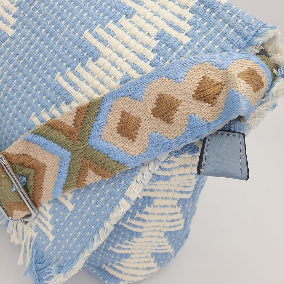 Thumbnail: The Hannah blue cross body tote bag