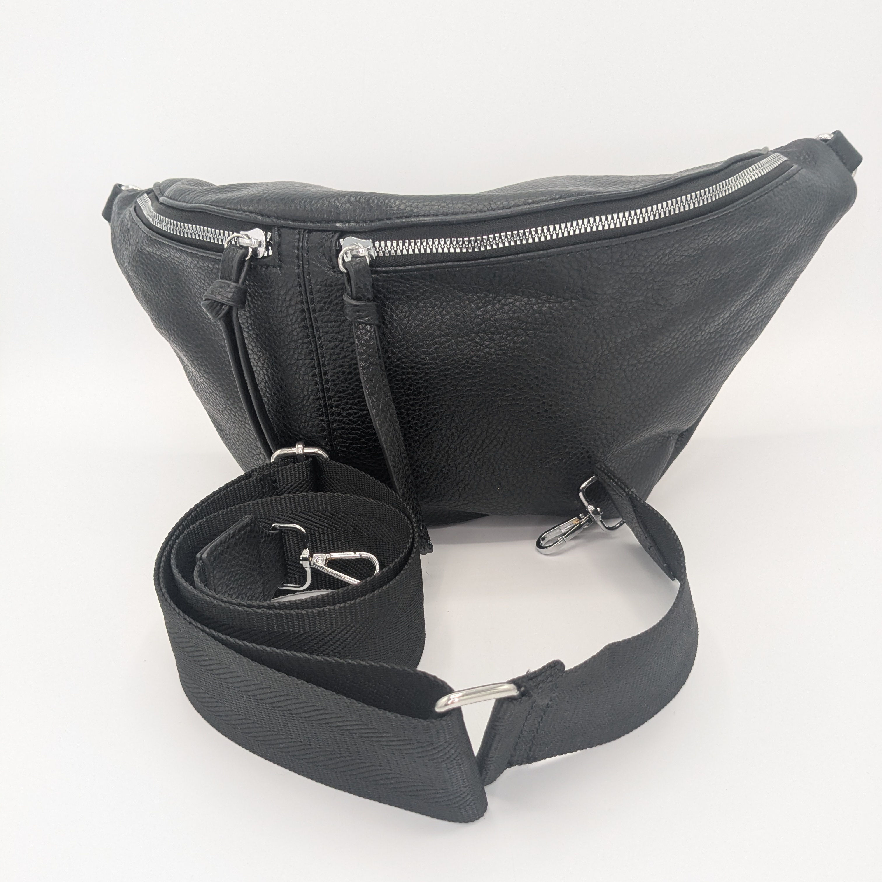 The Lins black bum bag style cross body bag