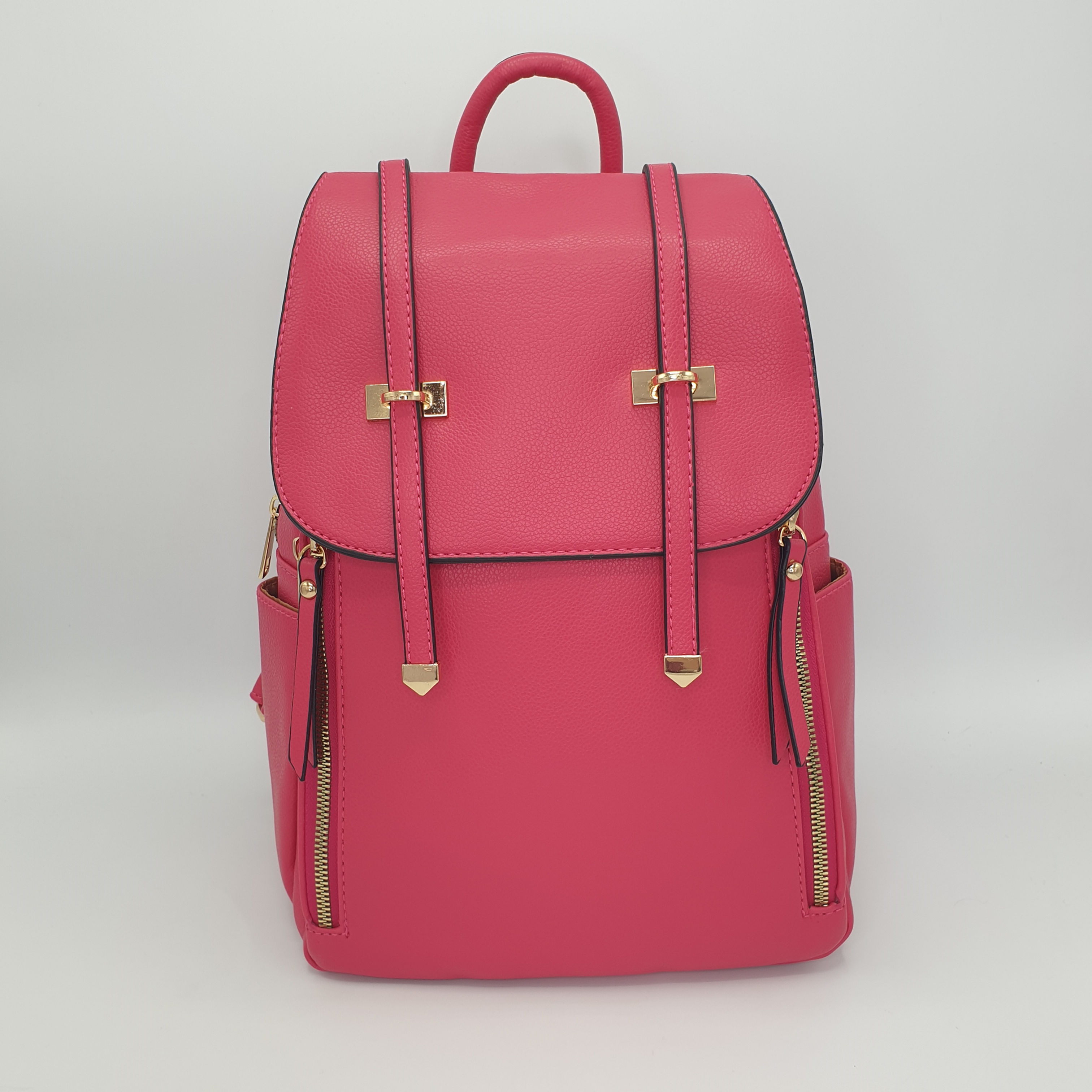 The Niamh pink multi pocket backpack