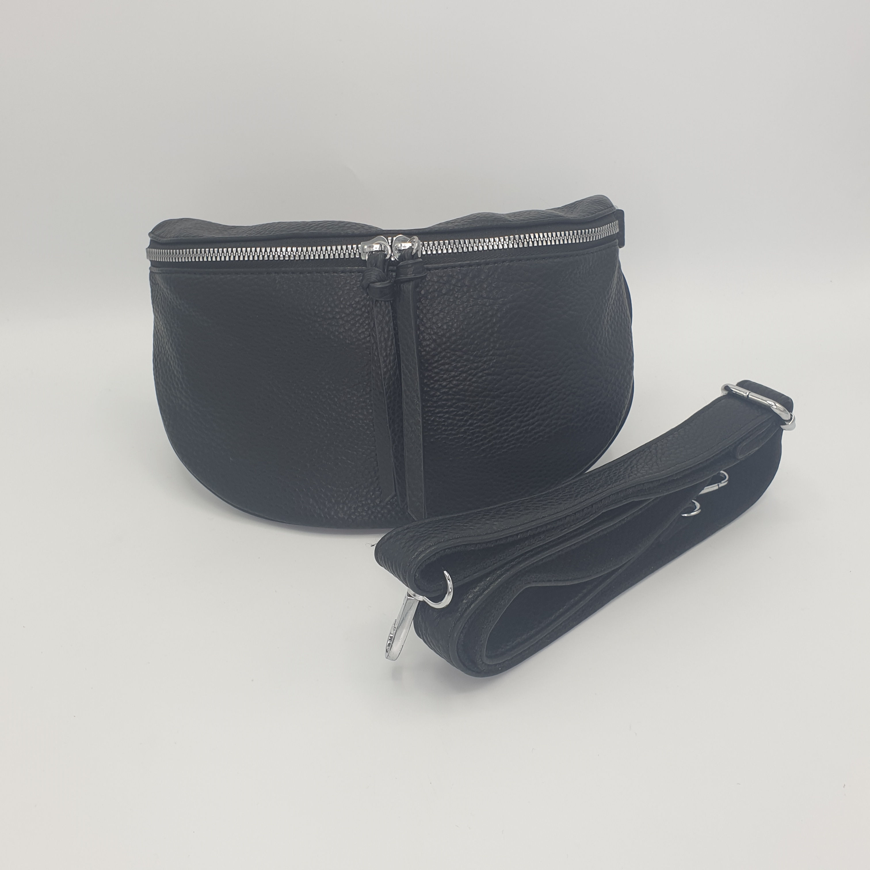 The Lucy black bum bag style cross body sling bag