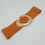 Thumbnail: Suede burnt orange soft leather wide cinch belt