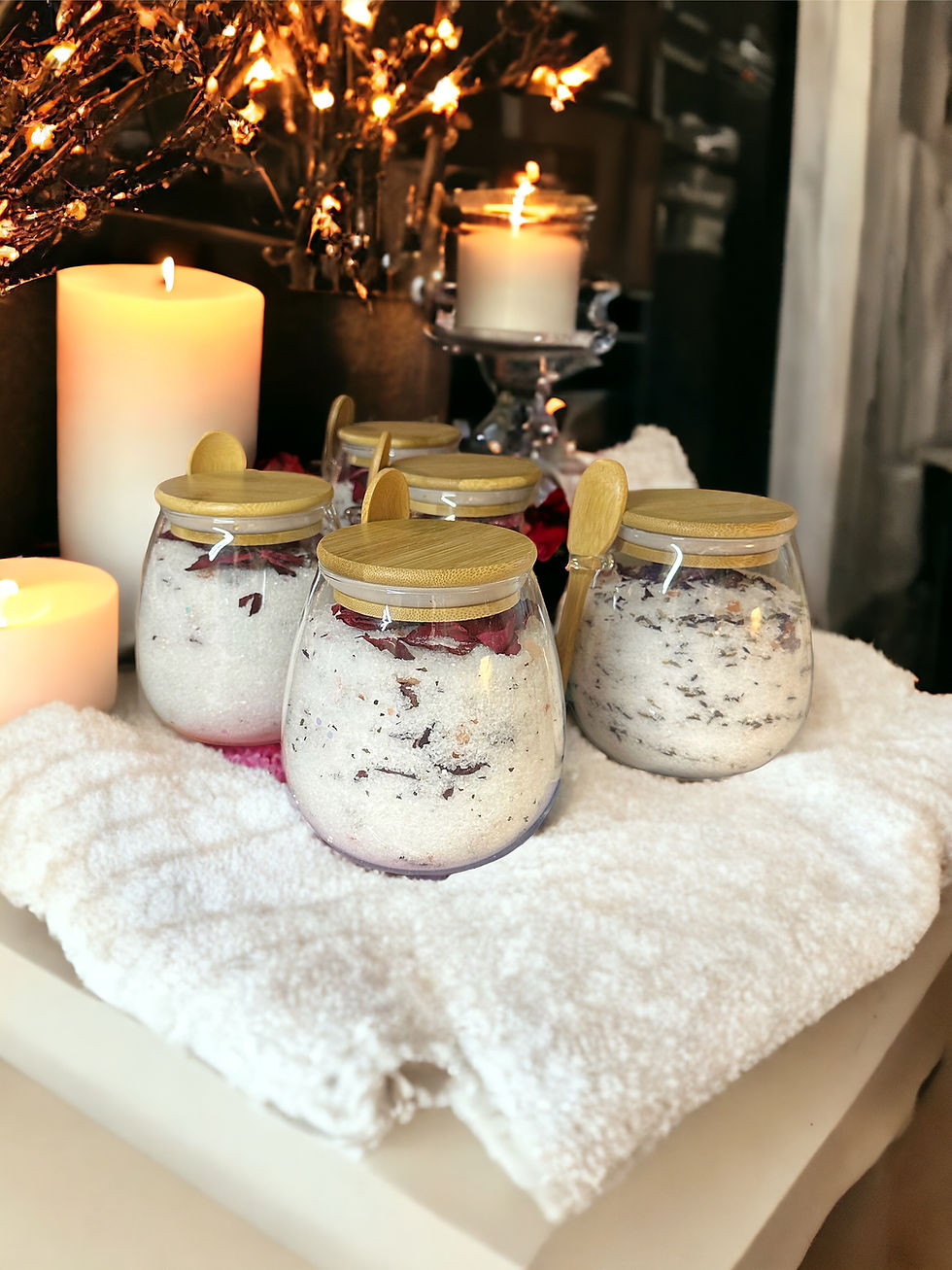 Thumbnail: Bohemian Rose Bath Ritual Glass Jar