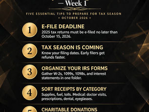 Tips From The Corner Of Onyx Enterprises – Week 1
