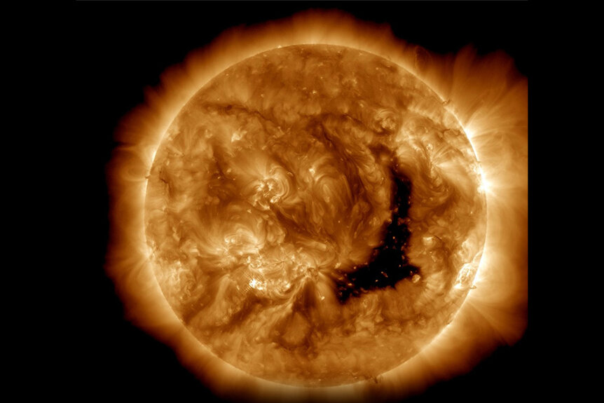 A Gigantic Hole in the Sun's Atmosphere Raises Eyebrows