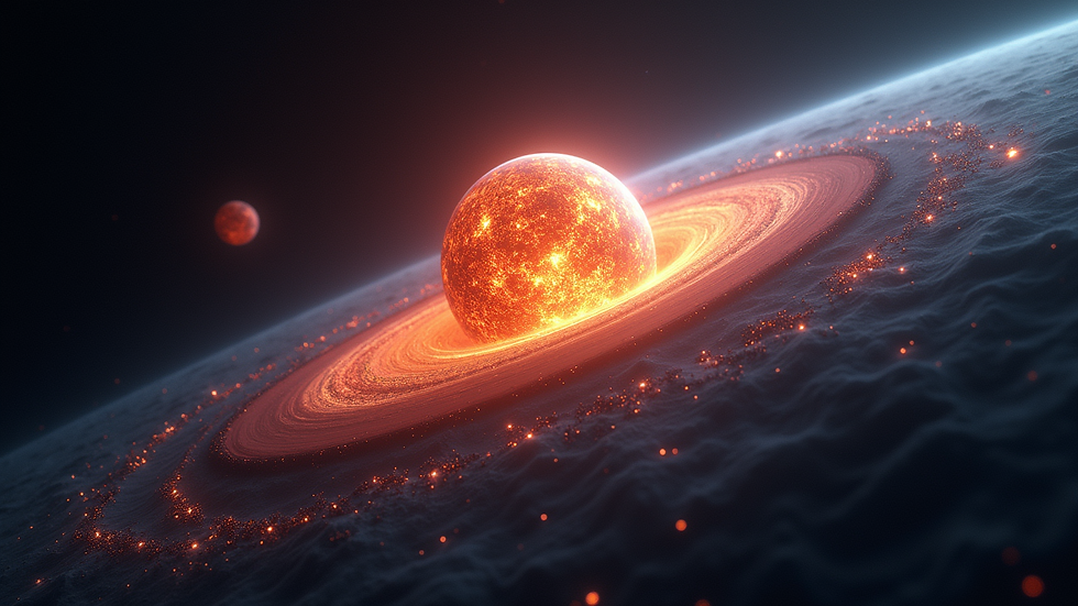 Close-up view of a neutron star simulation