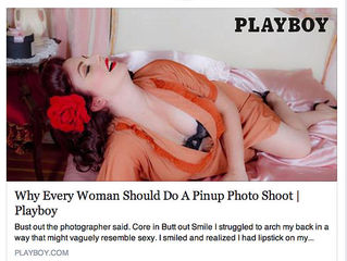 Playboy Magazine Article about Los Angeles Pinup Company Iconic Pinups, by Sara Benincasa