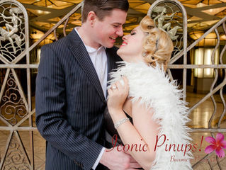 Vintage and Retro Engagement Photography in Los Angeles: Carol Sheridan and Iconic Pinups