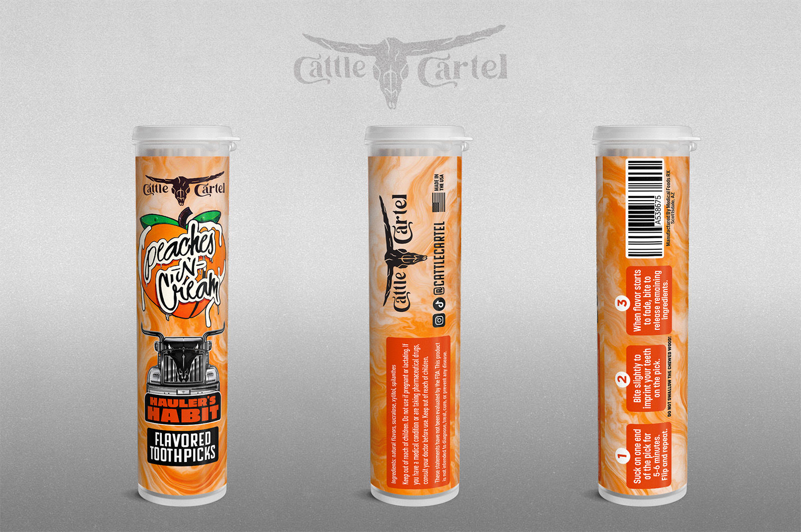 Haulers Habit, Flavored Toothpicks, Peaches-N-Cream