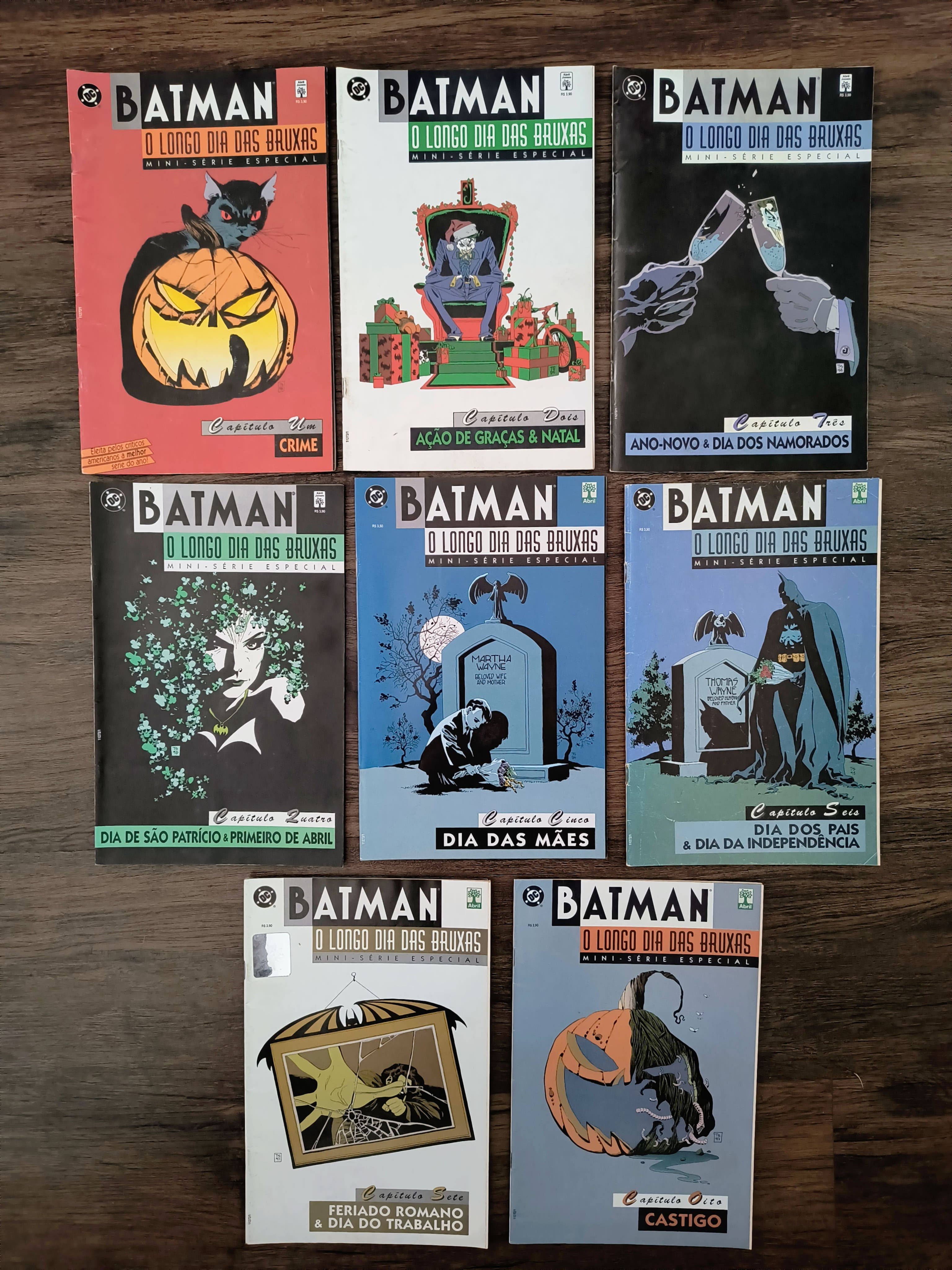 Batman O longo dia das Bruxas pack do 1 ao 8 editora Abril Halloween - m24