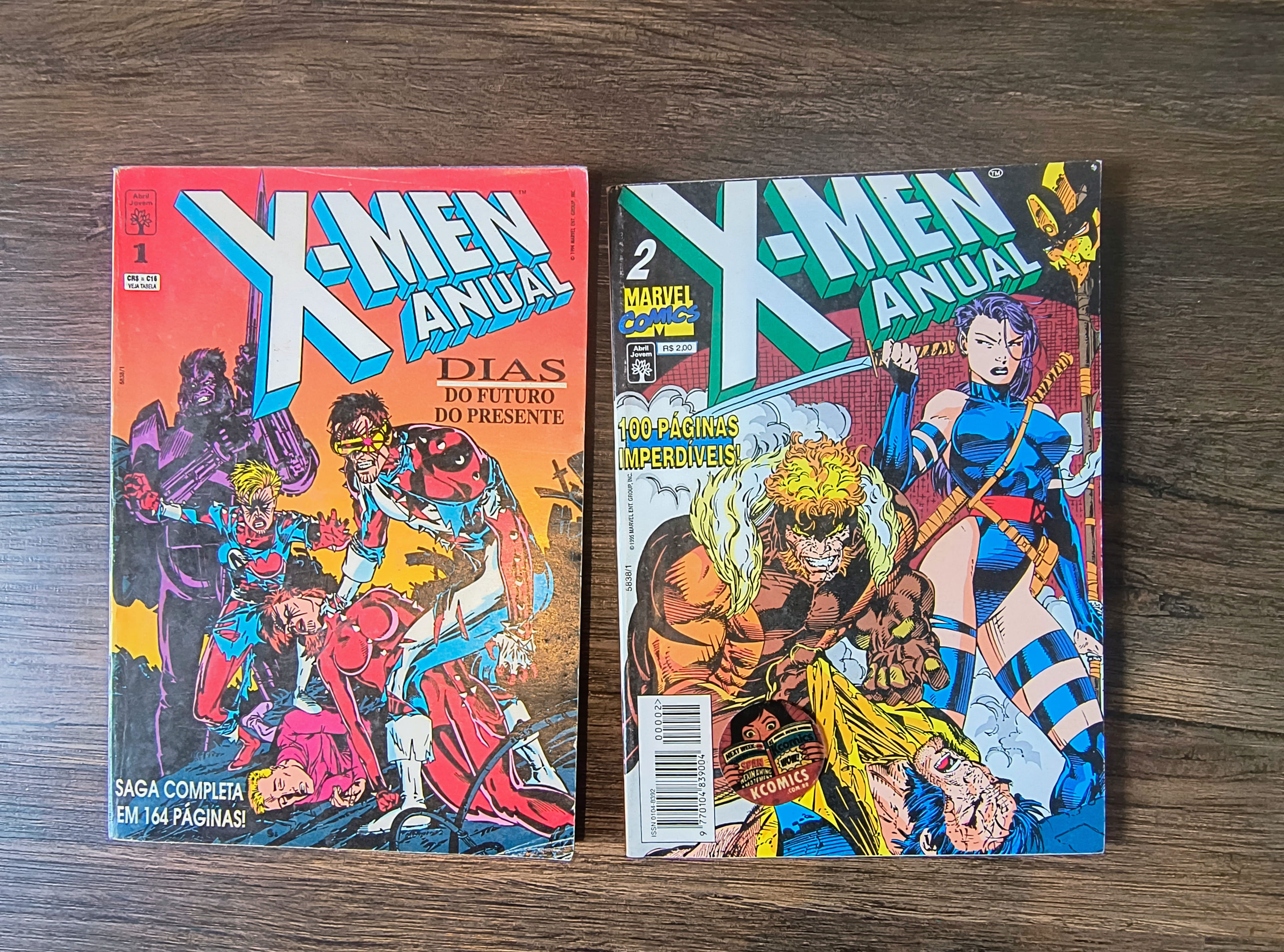 X-men Anual Pack Completo n 1 ao n 2 Editora Abril m28