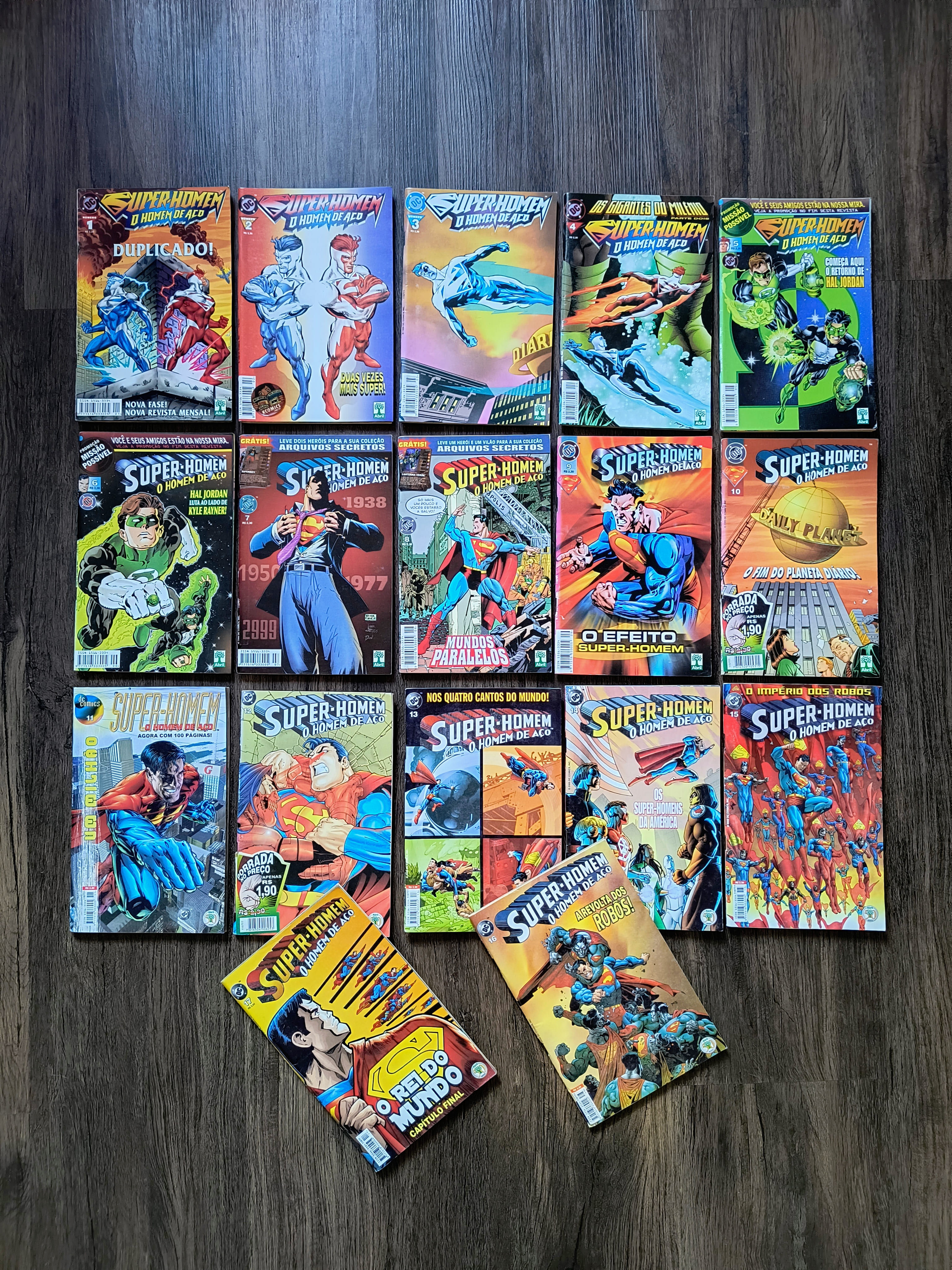 Super-Homem o homem de aço Pack completo do n 1 ao n 17 Editora Abril m29