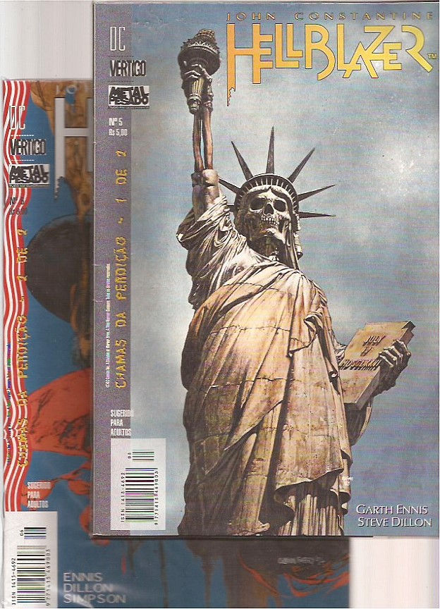 John Constantine Hell Blazer completa nº2 nº1 Chamas da perdiçao -Metal Pesado